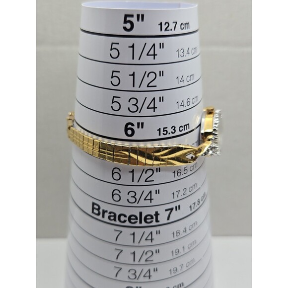 Vintage Armitron Diamond Quartz Womens Gold Tone Oval Cocktail Watch New Battery